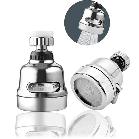 Faucet Kitchen 3 Modes 360 Rotatable Tap Faucet Aerator Bubble Flexible Water Saving High Pressure Filter Adapter Sprayer 7